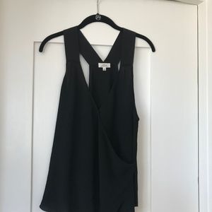 Wilfred Crepe Crossover tank with silk trim